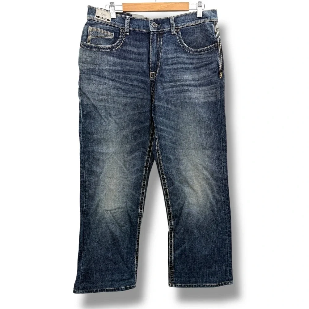 BKE NWT Seth Straight Leg Jeans‎ Men's 34x30 Dark Wash Stretch Classic Fit